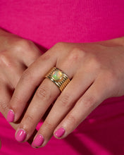 Load image into Gallery viewer, Found Cigar Band Ring - Opal