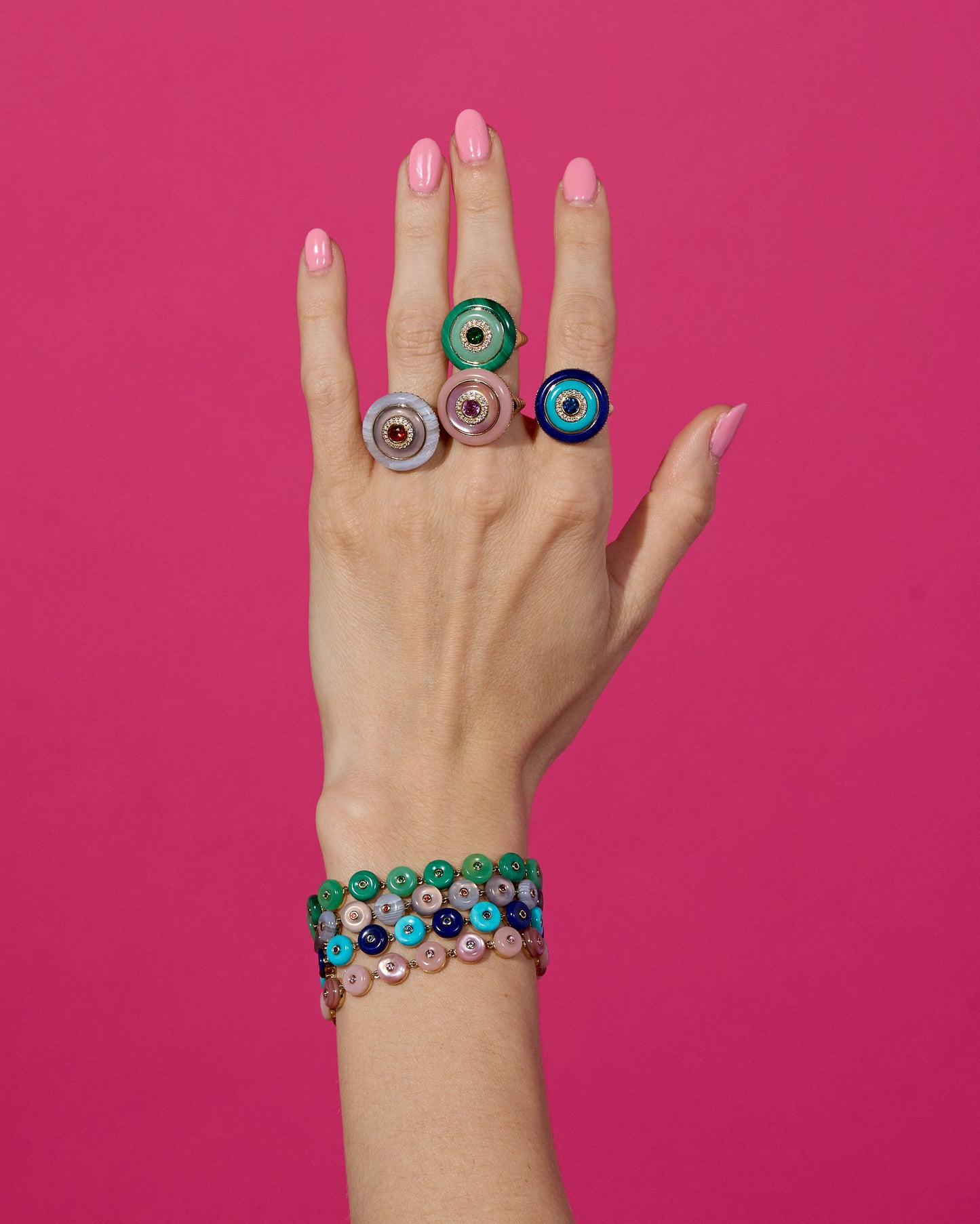 Evolve Stone Inlay Cocktail Ring - Blue
