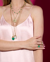 Load image into Gallery viewer, Found Large Cap Pendant Necklace - Chrysoprase & Tsavorite