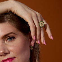 Load image into Gallery viewer, Found Ribbed Cocktail Ring - Opal & Tsavorite