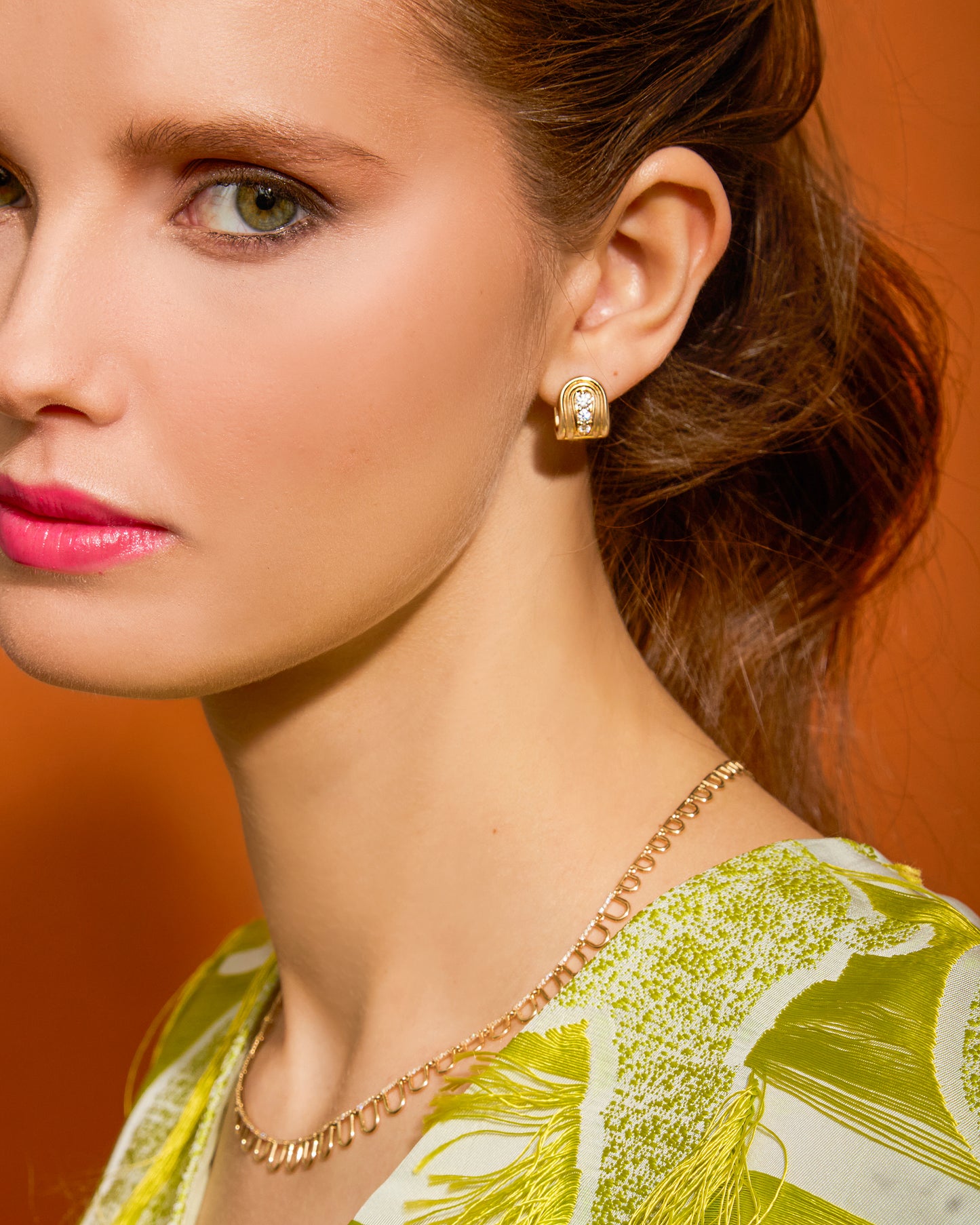 Found Curve Link Riviere Necklace - Diamond