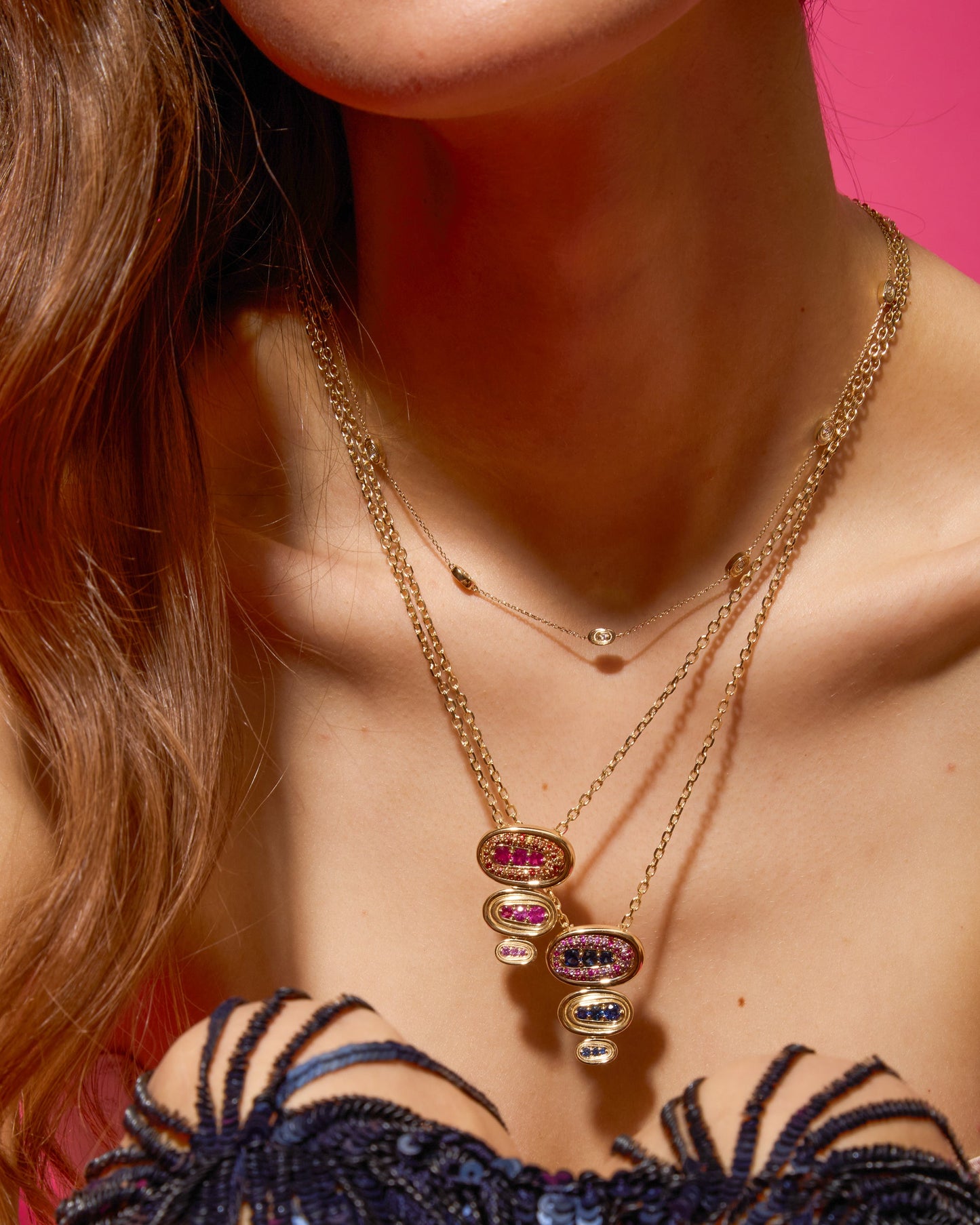 Found Nest Station Necklace - Tsavorite