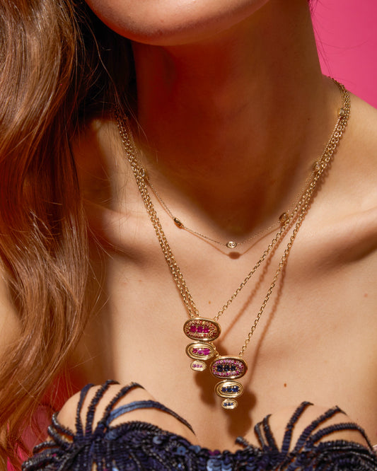 Found Nest Station Necklace - Tsavorite