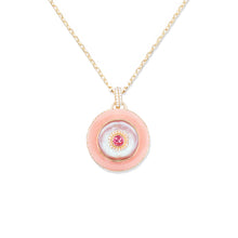 Load image into Gallery viewer, Evolve Stone Inlay Disk Pendant Necklace - Pink
