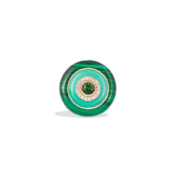 Evolve Stone Inlay Cocktail Ring - Green