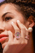 Load image into Gallery viewer, Revel Dimensional Pave Cigar Band - Pink Sapphire