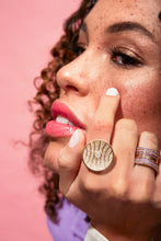 Load image into Gallery viewer, Revel Dimensional Pave Cigar Band - Rhodolite Garnet, Pink Sapphire & Amethyst