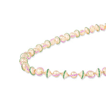 Load image into Gallery viewer, Revel Small Bead Necklace - Tsavorite & Rhodolite Garnet