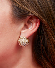 Load image into Gallery viewer, Revel Large Bead Huggie - Diamond