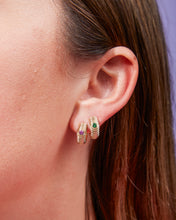 Load image into Gallery viewer, Revel Ribbed Huggie - Pink Sapphire