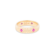 Load image into Gallery viewer, Revel Ribbed Stacking Band - Pink Sapphire