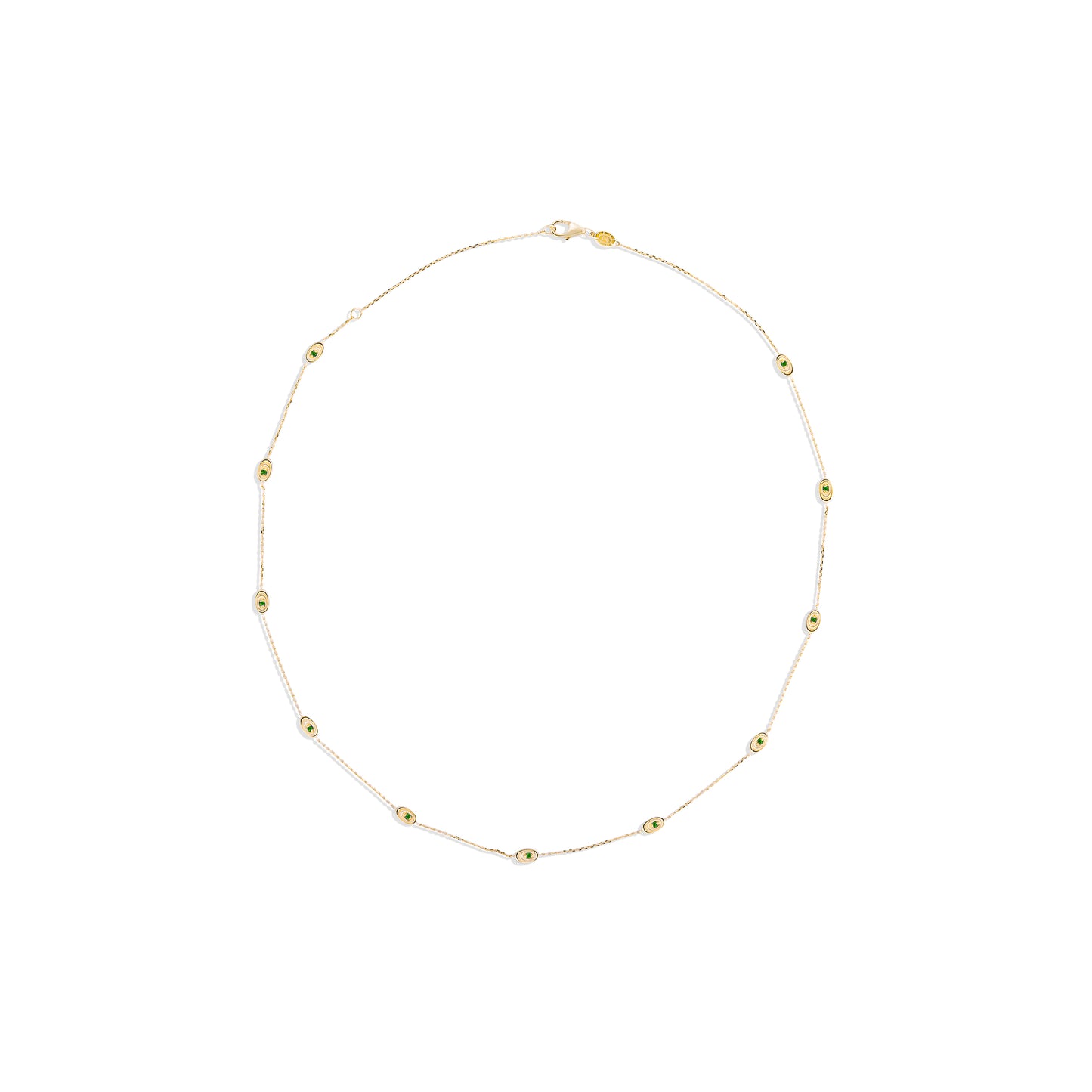 Found Nest Station Necklace - Tsavorite