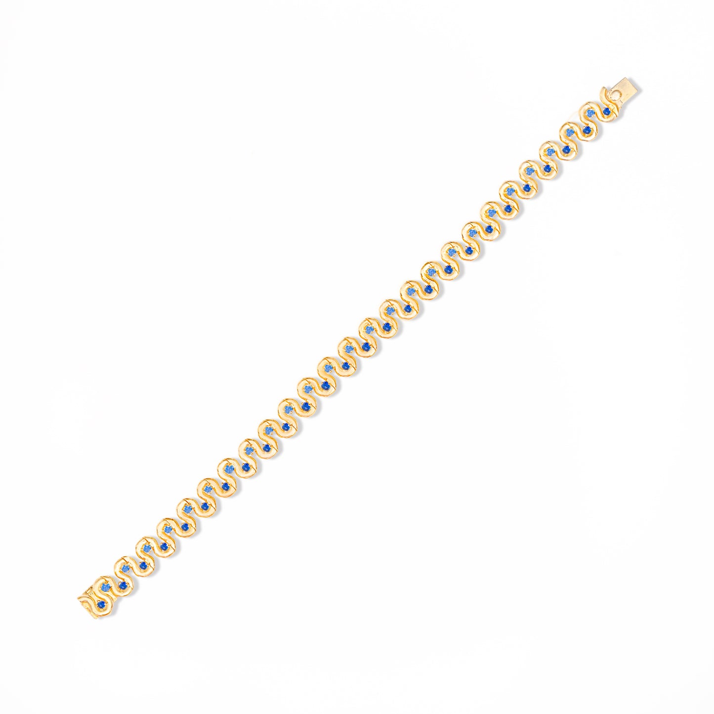 Found Squiggle Bracelet - Blue Sapphire