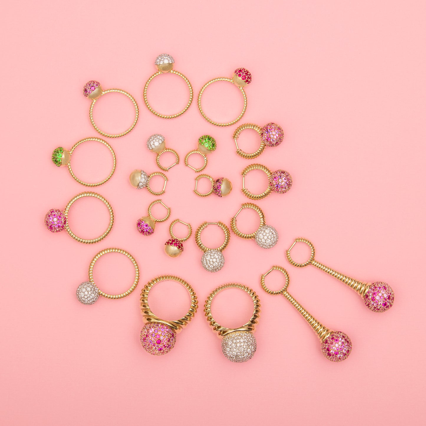 Revel Medium Bobble Ring - Tsavorite & Diamond