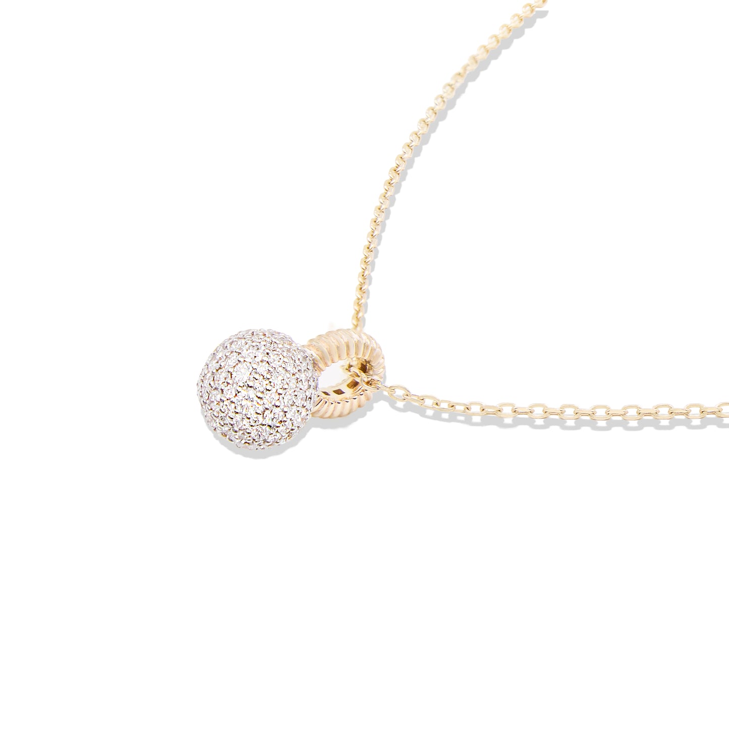 Revel Medium Bobble Charm Necklace- Diamond