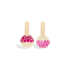 Load image into Gallery viewer, Revel Mini Bobble Huggie - Ruby & Pink Sapphire