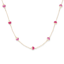 Load image into Gallery viewer, Revel Bead Station Necklace - Ruby & Pink Sapphire