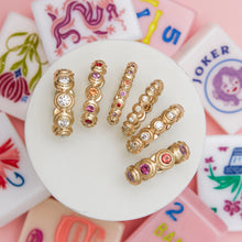 Load image into Gallery viewer, Evolve Stacking Ring - Extra Large (Pink & Orange Sapphire)