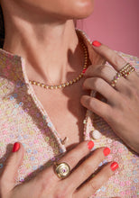 Load image into Gallery viewer, Evolve Stacking Ring - Extra Large (Pink & Orange Sapphire)