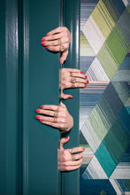 Load image into Gallery viewer, Evolve Stacking Ring - Extra Large (Pink & Orange Sapphire)