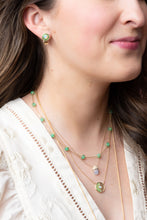 Load image into Gallery viewer, Found Cabochon Huggie - Rainbow Moonstone & Diamond