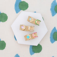 Load image into Gallery viewer, Found Cabochon Open Ring - Opal & Tsavorite