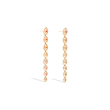 Load image into Gallery viewer, Evolve Shoulder Duster Earring - Pink & Orange Sapphire