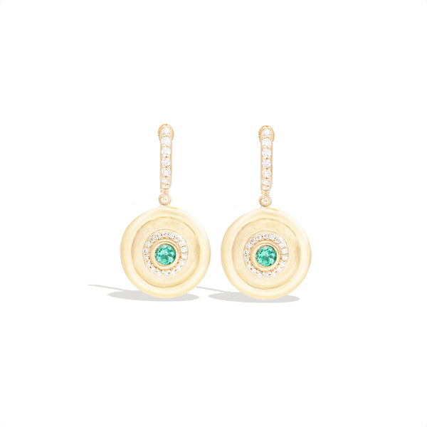 Evolve Charm Earring - Emerald