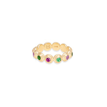 Load image into Gallery viewer, Evolve Stacking Ring - Large (Rhodolite Garnet, Amethyst & Tsavorite)