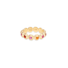 Load image into Gallery viewer, Evolve Stacking Ring - Large (Pink & Orange Sapphire)