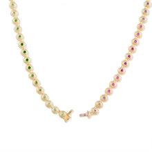 Load image into Gallery viewer, Evolve Link Necklace - Rhodolite Garnet, Sapphire, Amethyst & Tsavorite