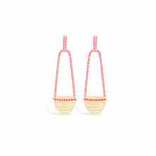 Load image into Gallery viewer, Found Cap Chandelier Earring - Pink Sapphire