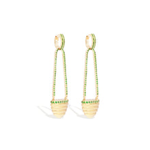 Load image into Gallery viewer, Found Cap Chandelier Earring - Tsavorite