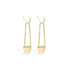 Load image into Gallery viewer, Found Cap Chandelier Earring - Tsavorite
