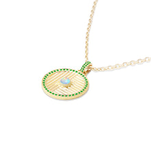 Load image into Gallery viewer, Found Large Disk Pendant - Tsavorite & Opal