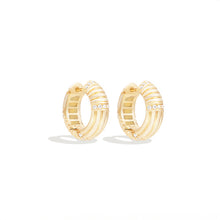 Load image into Gallery viewer, Found Ribbed Huggie - Diamond