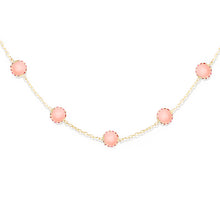 Load image into Gallery viewer, Found Cabochon Station Necklace - Pink Sapphire & Opal