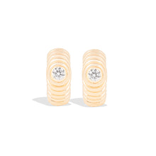 Load image into Gallery viewer, Revel Ribbed Huggie - Diamond