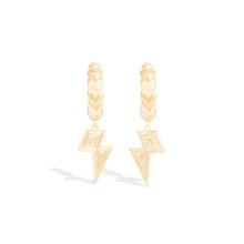 Load image into Gallery viewer, Juju Lightning Bolt Charm Huggie