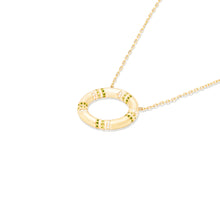 Load image into Gallery viewer, Crew Large Circle Pendant Necklace - Tsavorite & Diamond