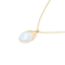 Load image into Gallery viewer, Found Large Cap Pendant Necklace - Moonstone & Diamond