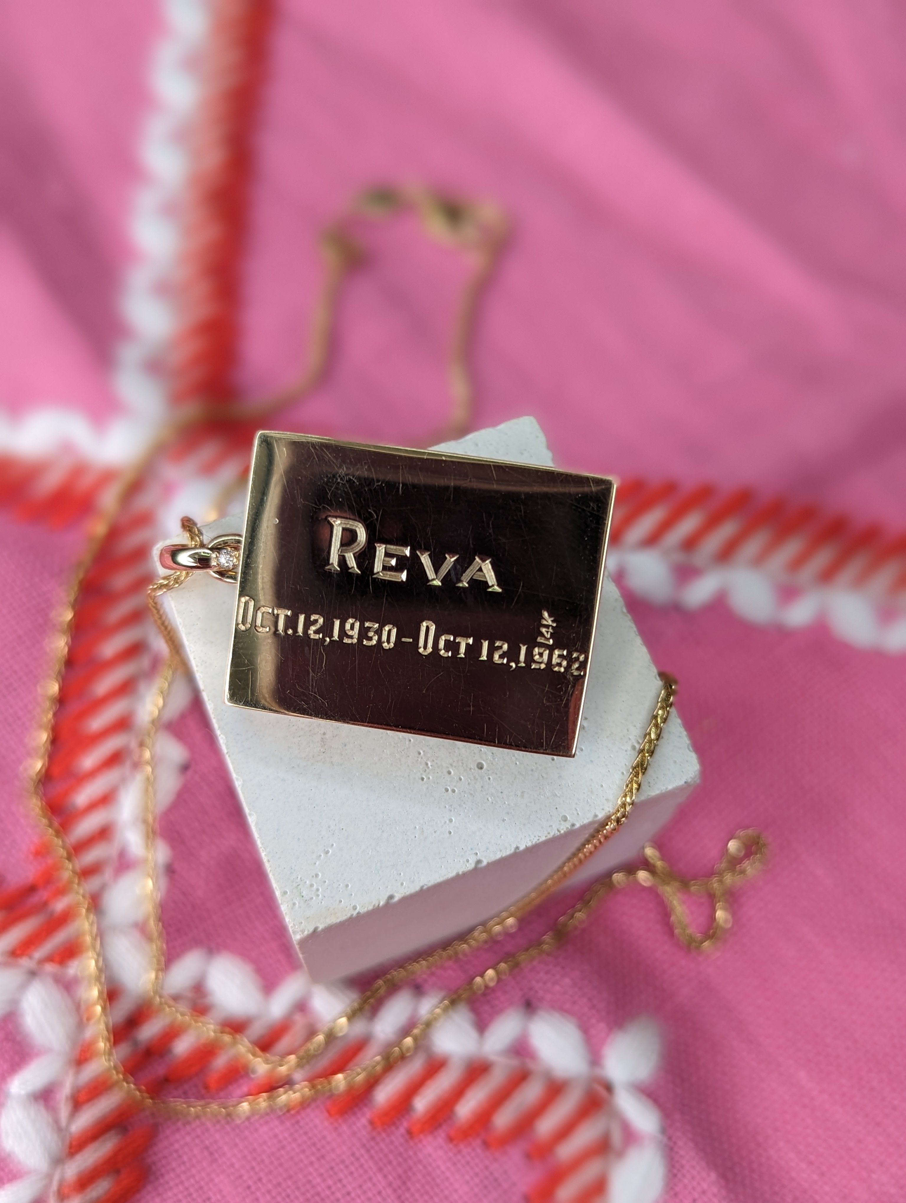 The original pill box engraving preserved in the design & production process