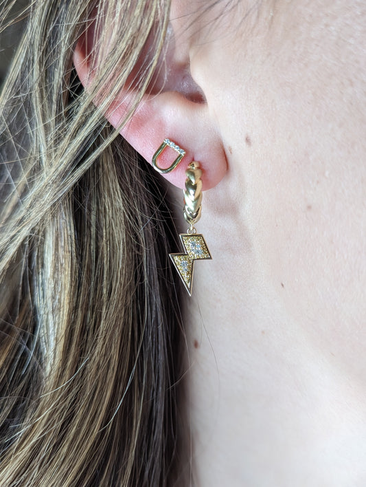 Juju Lightning Bolt Charm Huggie