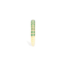 Load image into Gallery viewer, Crew Knife Edge Stacking Ring - Emerald