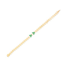 Load image into Gallery viewer, Spark Chevron Link Bracelet - Emerald