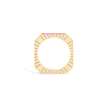 Load image into Gallery viewer, Spark Etched Stacking Band Ring - Pink Sapphire