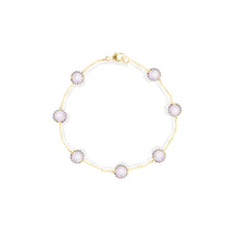 Load image into Gallery viewer, Found Cabochon Station Bracelet - Blue Lace Agate & Blue Sapphire