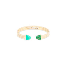 Load image into Gallery viewer, Found Cap Cuff Bracelet - Chrysoprase & Tsavorite