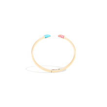 Load image into Gallery viewer, Found Cap Cuff Bracelet - Turquoise & Pink Sapphire