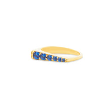 Load image into Gallery viewer, The Edge Tapered Stacking Ring - Blue Sapphire
